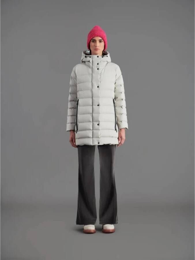 RRD Tubular Down Jacket met Rits White Dames
