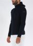 RRD Velvet Cardigan met Rits en Capuchon Black Heren - Thumbnail 2