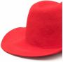 Ruslan Baginskiy Rode Vilten Fedora Hoed met Geborduurd Logo Red Dames - Thumbnail 2