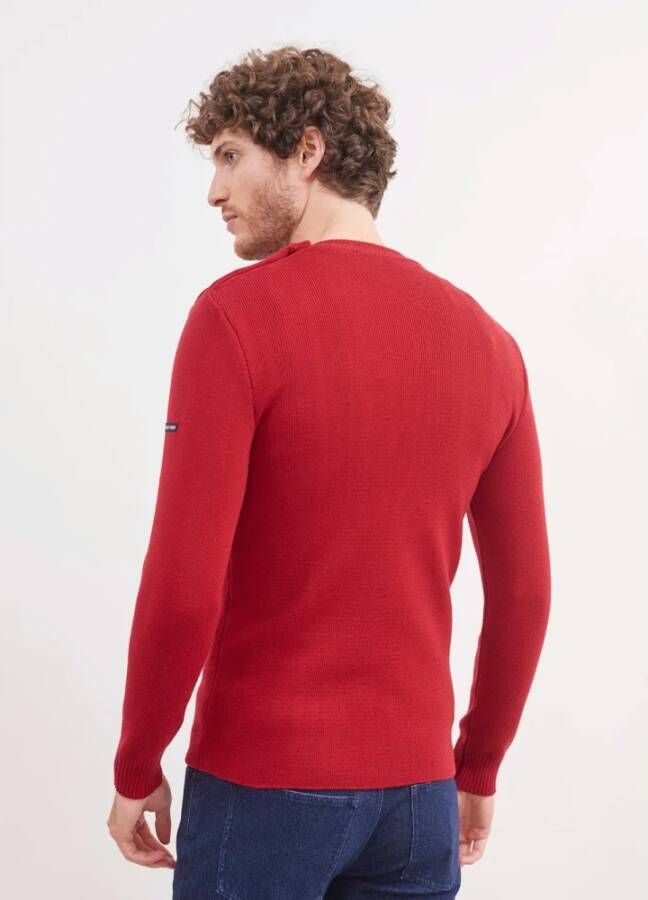Saint James Zachte wollen matrozensweater met iconische details Rood Heren
