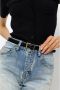 Saint Laurent Leren riem met logo Black Dames - Thumbnail 2