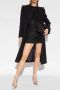 Saint Laurent Backless Mini Jurk met Geplooide Details Black Dames - Thumbnail 2