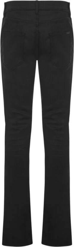 Saint Laurent Flared Low-Waist Zwarte Jeans Zwart Dames