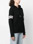 Saint Laurent Gebreide katoenen hoodie met geborduurd logo Zwart - Thumbnail 3