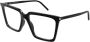 Saint Laurent Rechthoekige Vierkante Zwarte Acetaat Bril Black Unisex - Thumbnail 1