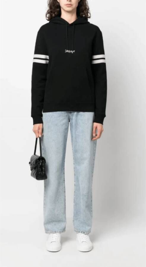 Saint Laurent Hoodies Zwart Dames