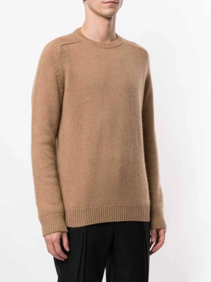 Saint Laurent Kameel Wollen Trui Brown Heren
