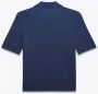 Saint Laurent Stijlvolle Blauwe Wol Polo Shirt voor Heren Blauw Heren - Thumbnail 2