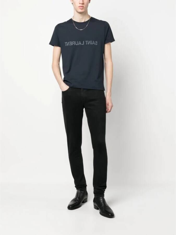 Saint Laurent T-shirt Blauw Heren