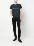 Saint Laurent Logo Print Korte Mouw Katoenen T-Shirt Blue Heren - Thumbnail 4