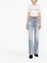 Saint Laurent Iconic Logo Katoenen T-shirt White Dames - Thumbnail 2