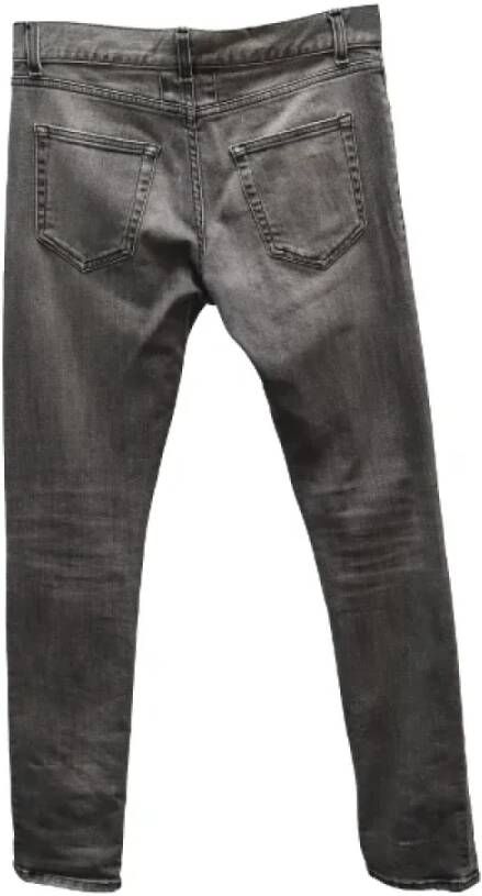 Saint Laurent Vintage Pre-owned Cotton jeans Gray Dames