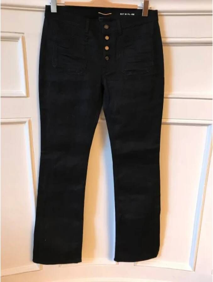 Saint Laurent Vintage Pre-owned Cotton jeans Zwart Dames