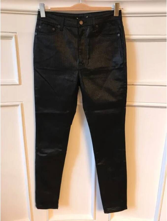 Saint Laurent Vintage Pre-owned Cotton jeans Zwart Dames
