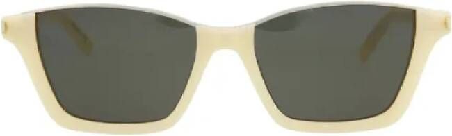 Saint Laurent Vintage Pre-owned Fabric sunglasses Beige Dames