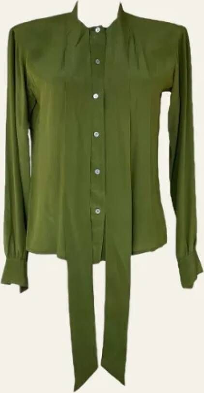 Saint Laurent Vintage Pre-owned Fabric tops Groen Dames