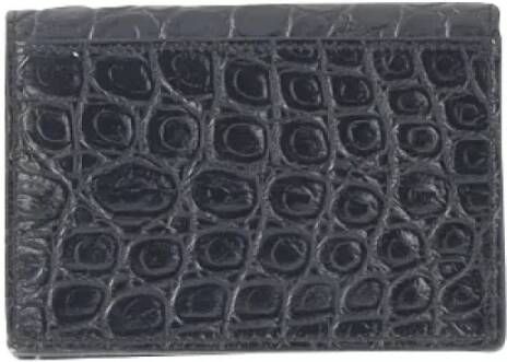 Saint Laurent Vintage Pre-owned Leather wallets Zwart Dames