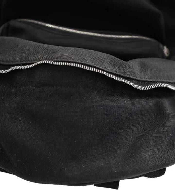 Saint Laurent Vintage Pre-owned Polyester backpacks Black Dames