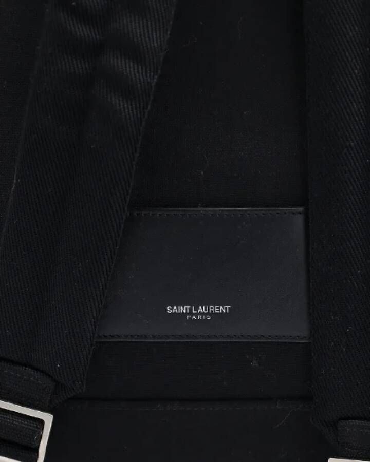 Saint Laurent Vintage Pre-owned Polyester backpacks Black Dames