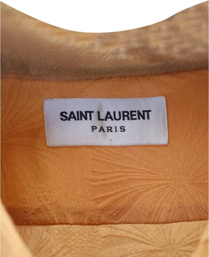 Saint Laurent Vintage Pre-owned Silk tops Oranje Dames
