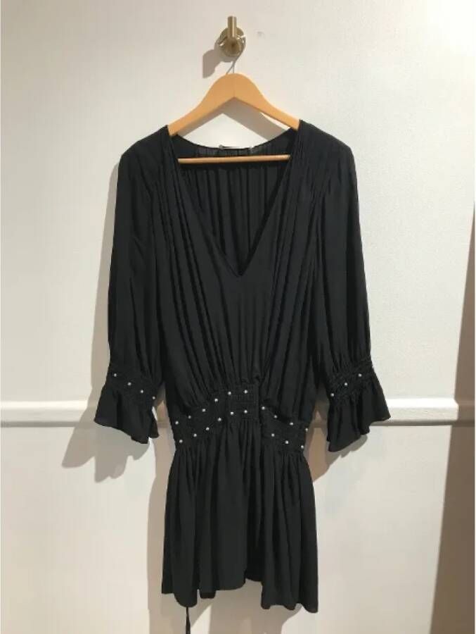Saint Laurent Vintage Pre-owned Viscose dresses Zwart Dames