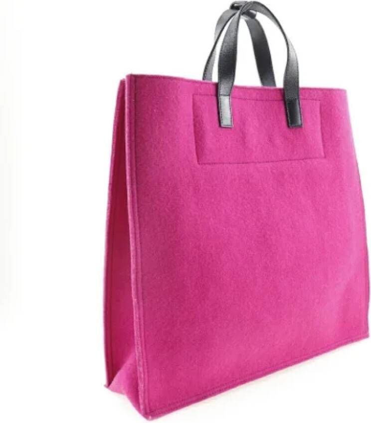 Saint Laurent Vintage Pre-owned Wool handbags Pink Dames