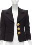 Saint Laurent Vintage Pre-owned Wool outerwear Black Dames - Thumbnail 2