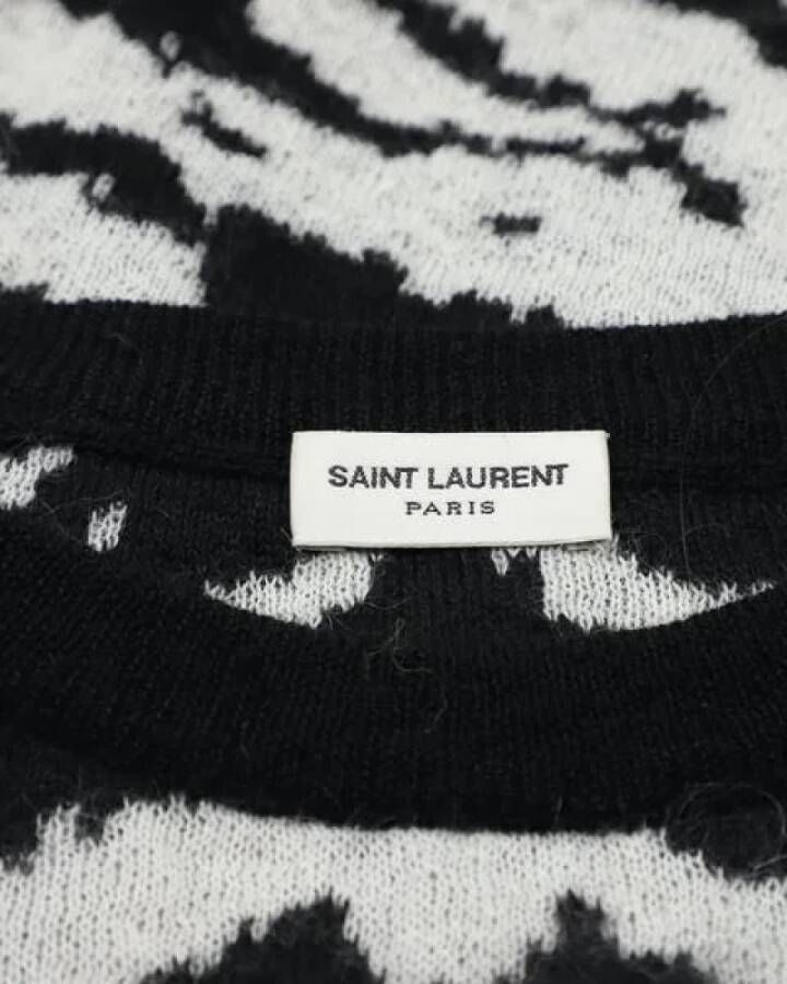 Saint Laurent Vintage Tweedehands gebreide kleding en sweatshirt Zwart Dames
