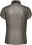 Saint Tropez transparante blouse Lilly met stippen en ruches zwart - Thumbnail 3
