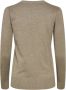 Saint Tropez Melange Gebreide Trui met Ronde Hals Beige Dames - Thumbnail 2