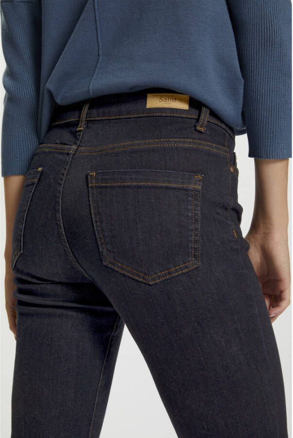 Saint Tropez Molly MW Slim Jeans Blauw Dames