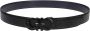 Salvatore Ferragamo Zwarte Leren Riem met Iconisch Logo en Kettingdetail Zwart Heren - Thumbnail 2