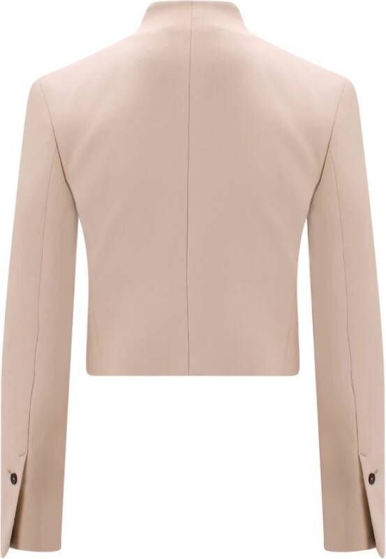 Salvatore Ferragamo Beige Ss23 Blazer met Morello Broek Beige Dames