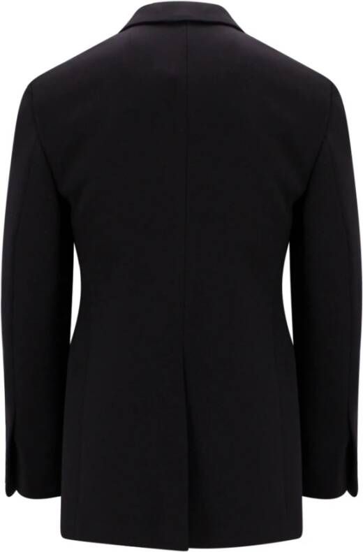Salvatore Ferragamo Wollen Blazer Jas Zwart Heren