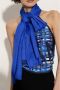 Salvatore Ferragamo Gepersonaliseerde sjaal Blauw Dames - Thumbnail 2