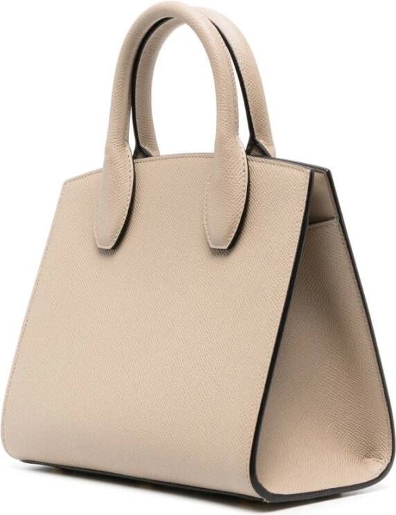 Salvatore Ferragamo Almond Beige Studio Kleine Tote Tas Beige Dames