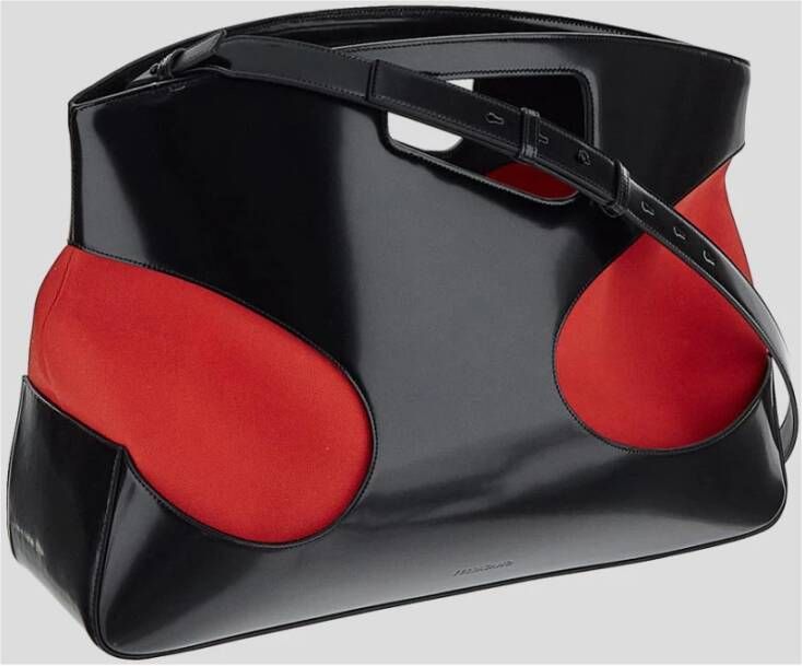 Salvatore Ferragamo Rode en Zwarte Tas met Uitgesneden Details Meerkleurig Dames