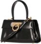Salvatore Ferragamo Zwarte Handtas van Lakleer met Gancini Sluiting Black Dames - Thumbnail 3