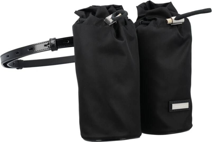 Salvatore Ferragamo Zwarte Ss23 Dubbele Riemtas Zwart Heren