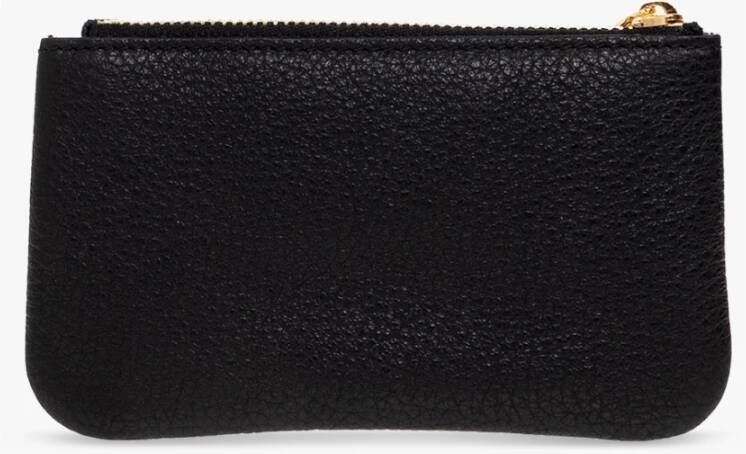 Salvatore Ferragamo Leren sleuteletui met rits Black Dames
