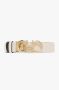 Salvatore Ferragamo Omkeerbare Leren Riem met Goudkleurige Gesp White Dames - Thumbnail 1