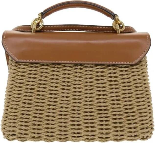 Salvatore Ferragamo Pre-owned Canvas shoulder-bags Beige Dames