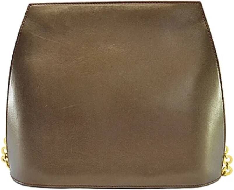 Salvatore Ferragamo Pre-owned Leather shoulder-bags Bruin Dames