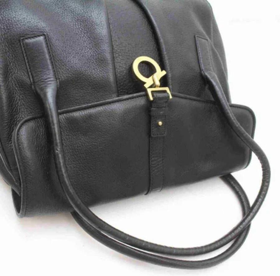 Salvatore Ferragamo Pre-owned Voldoende lederen handtassen Zwart Dames