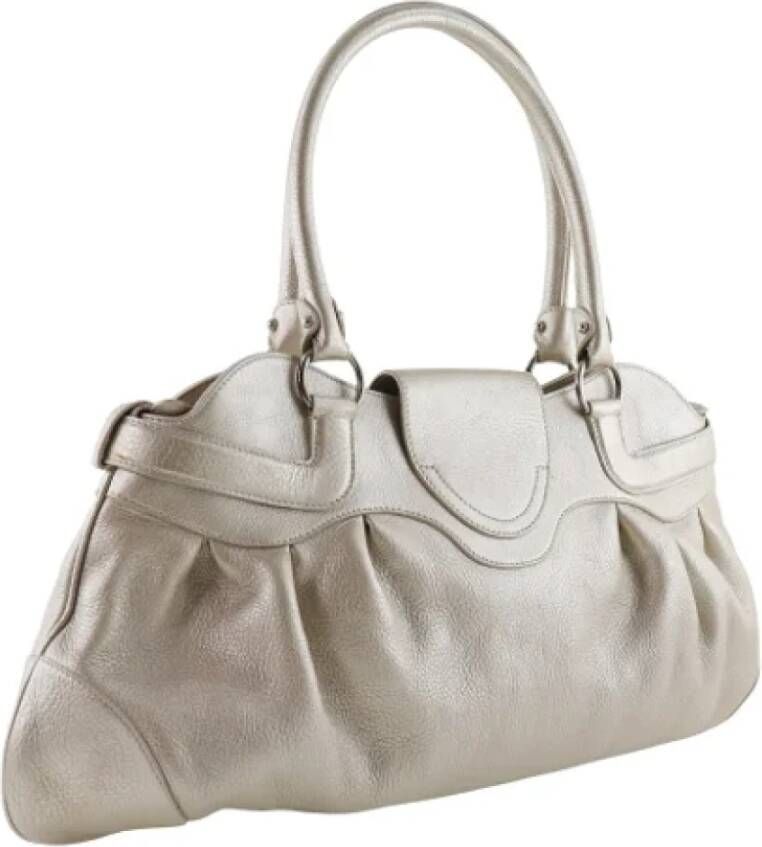 Salvatore Ferragamo Pre-owned Leather shoulder-bags Geel Dames