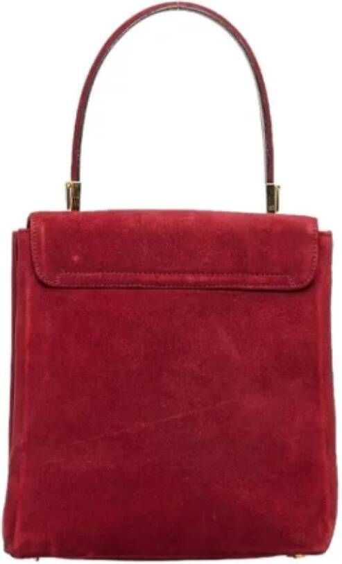 Salvatore Ferragamo Pre-owned Suede handbags Rood Dames