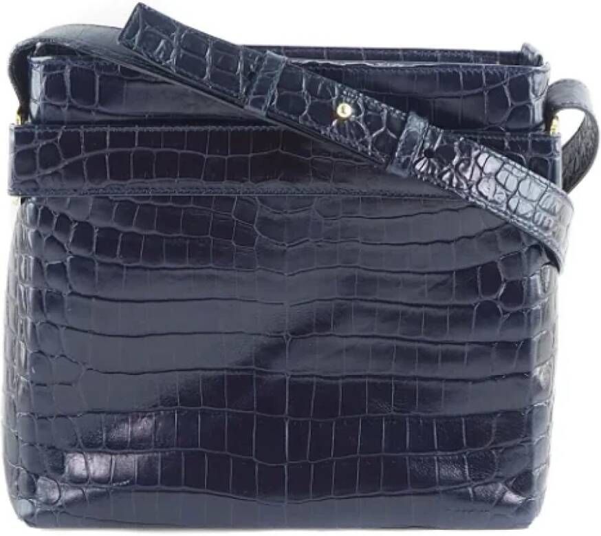 Salvatore Ferragamo Pre-owned Voldoende lederen handtassen Blauw Dames