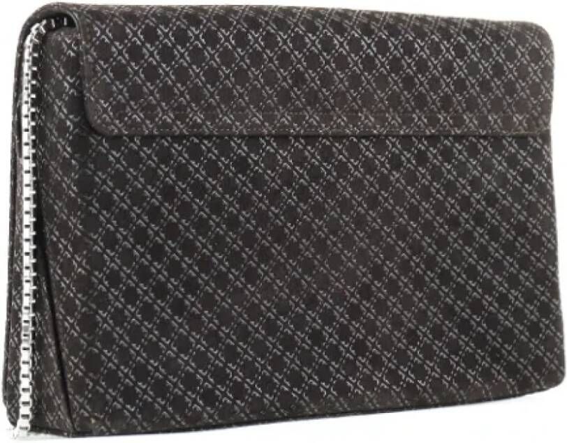 Salvatore Ferragamo Pre-owned Voldoende Suede-schouderzakken Bruin Dames