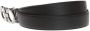 Salvatore Ferragamo Omkeerbare Gancini Leren Riem met Ruthenium Gesp Black Heren - Thumbnail 2