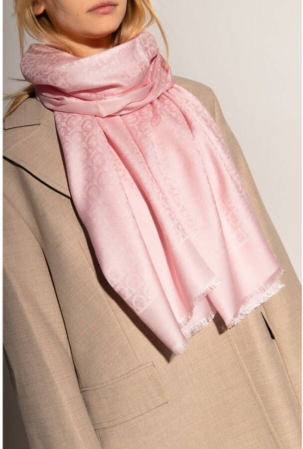 Salvatore Ferragamo Zijdeachtige sjaal Roze Dames
